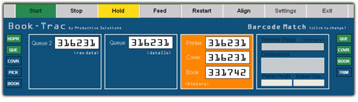 In-Line Book-trac screen